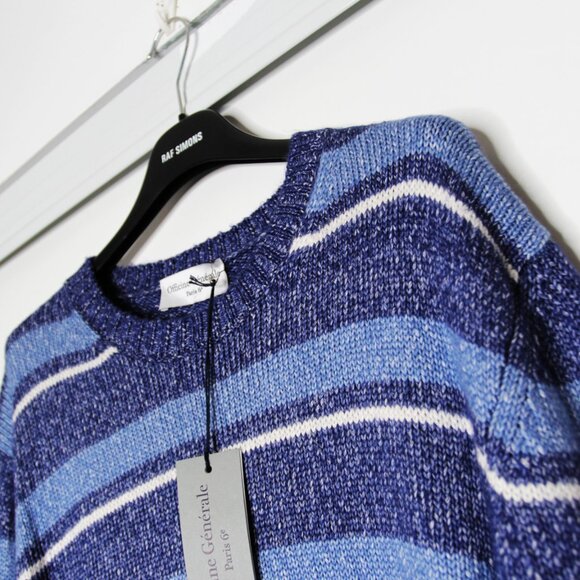 BNWT SS22 OFFICINE GENERALE MARCO HTR STRIPED SWEATER L & XL - Picture 4 of 13